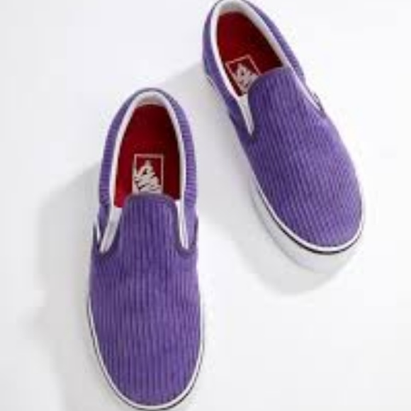 purple slide on vans